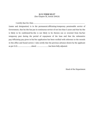 Hba all documents ,forms and instructions kerala | PDF