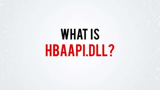 hbaapi.dll?
WHAT IS
 