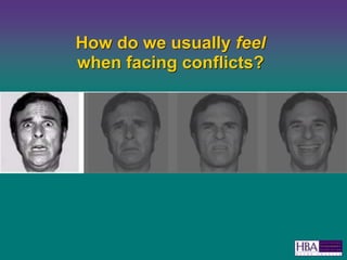 How do we usually feelwhen facing conflicts?