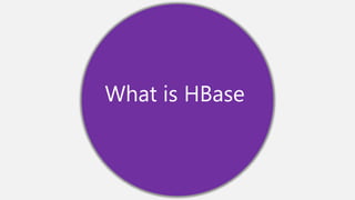 What is HBase
 