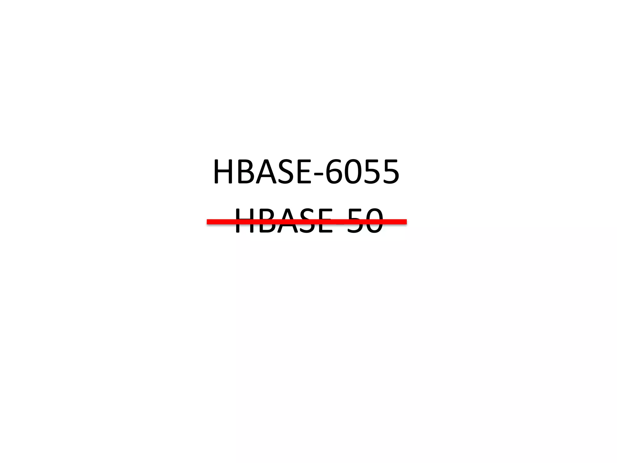 HBASE-6055
 HBASE-50
 