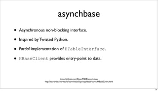 HBase Client APIs (for webapps?) | PDF