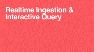 Realtime Ingestion &
Interactive Query
 
