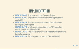 HBase Data Types (WIP)