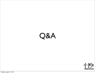 Q&A



Tuesday, August 17, 2010
 