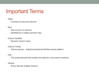 NoSQL & HBase overview | PPTX