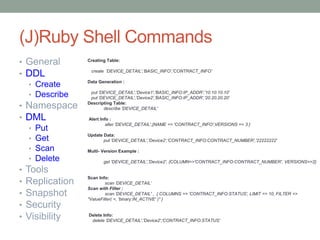 NoSQL & HBase overview | PPTX