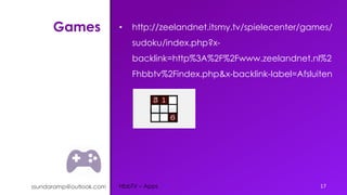 HbbTV - Application List | PDF
