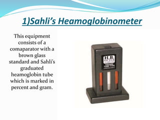 Determination of Haemoglobin | PPTX