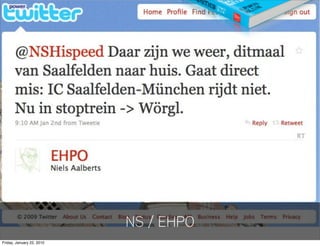 NS / EHPO
Friday, January 22, 2010
 