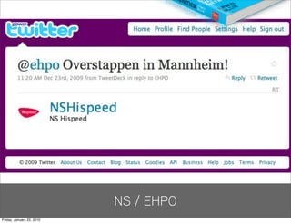 NS / EHPO
Friday, January 22, 2010
 