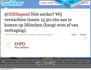 NS / EHPO
Friday, January 22, 2010
 