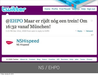 NS / EHPO
Friday, January 22, 2010
 