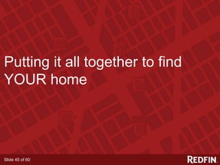 Slide 45 of 60
Putting it all together to find
YOUR home
 