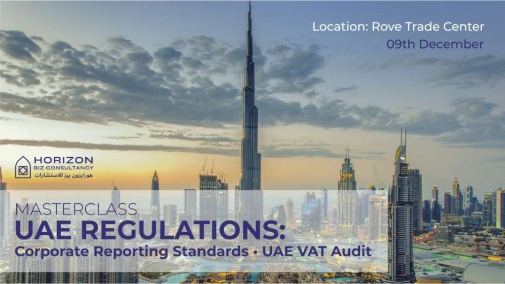 UAE REGULATIONS Corporate Reporting Standards & UAE VAT Audit