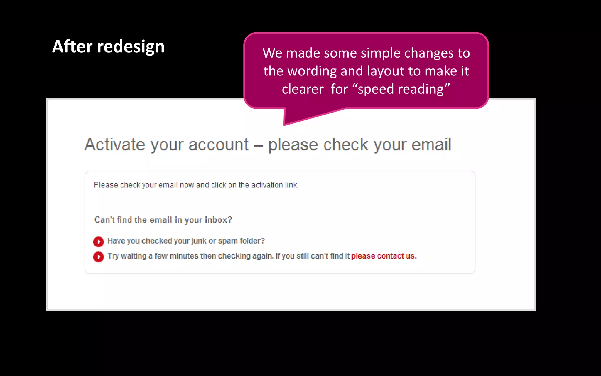 Job Seeker RegistrationHaving filled in this form, users were taken to the following page...