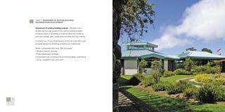 PHASE 1: ASSESSMENT OF EXISTING BUILDING
      1   PROGRAM/PLAN DEVELOPMENT


          Assessment of existing building program – We begin with a
          detailed and thorough analysis of your existing building program,
          including a review of all existing architectural plans and conditions,
          space and strategic plans, master plans and other planning materials.

          A technical tour of your facility/campus will also be conducted to gain
          an overall perspective of existing conditions and infrastructure.

          Within a compressed time frame, HBE will provide:
          •   Detailed schematic drawings
          •   Project development schedule
          •   Guaranteed lump sum amount for architectural design, engineering,
              Group 1 equipment and construction.




1 2
3 4
                                                                                    19
 