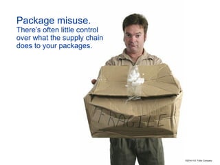 ©2014 H.B. Fuller Company
Package misuse.
There’s often little control
over what the supply chain
does to your packages.
 