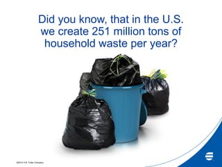©2014 H.B. Fuller Company
Did you know, that in the U.S.
we create 251 million tons of
household waste per year?
 