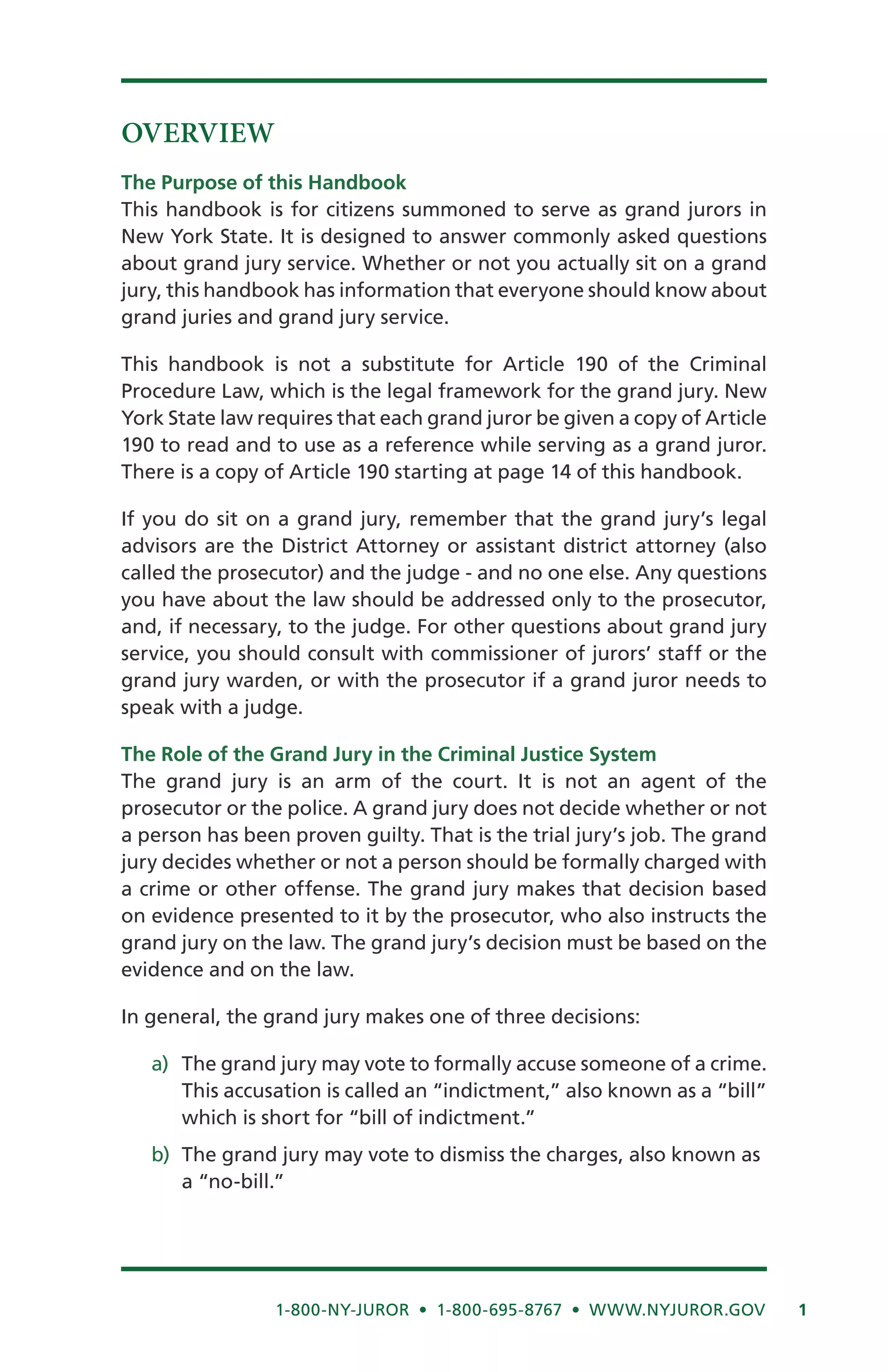 Grand Jury Handbook NYS PDF