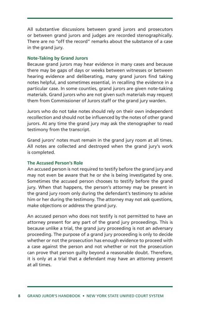 Grand Jury Handbook NYS PDF