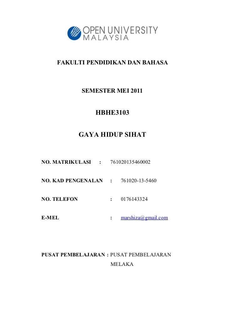 Hbhe3103 761020135460 Gaya Hidup Sihat
