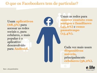 O que os Facebookers tem de particular?

Base: 1.169 questionários

 