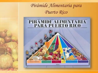 Pirámide Alimentaria para
       Puerto Rico
 
