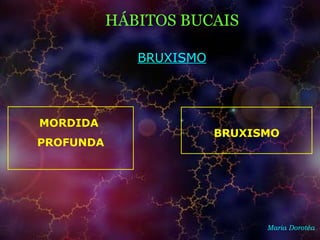 HÁBITOS BUCAIS
Maria Dorotéa
MORDIDA
PROFUNDA
BRUXISMO
BRUXISMO
 