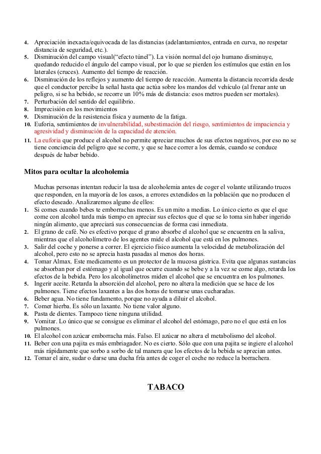 Las medidas de la profiláctica del fumar y el alcoholismo