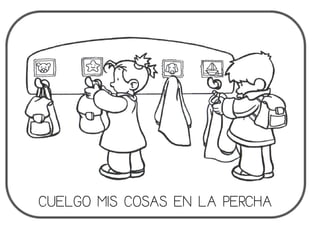 CUELGO MIS COSAS EN LA PERCHA
 