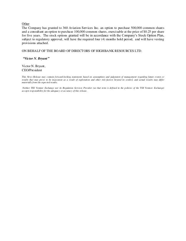 Stock options consultants canada