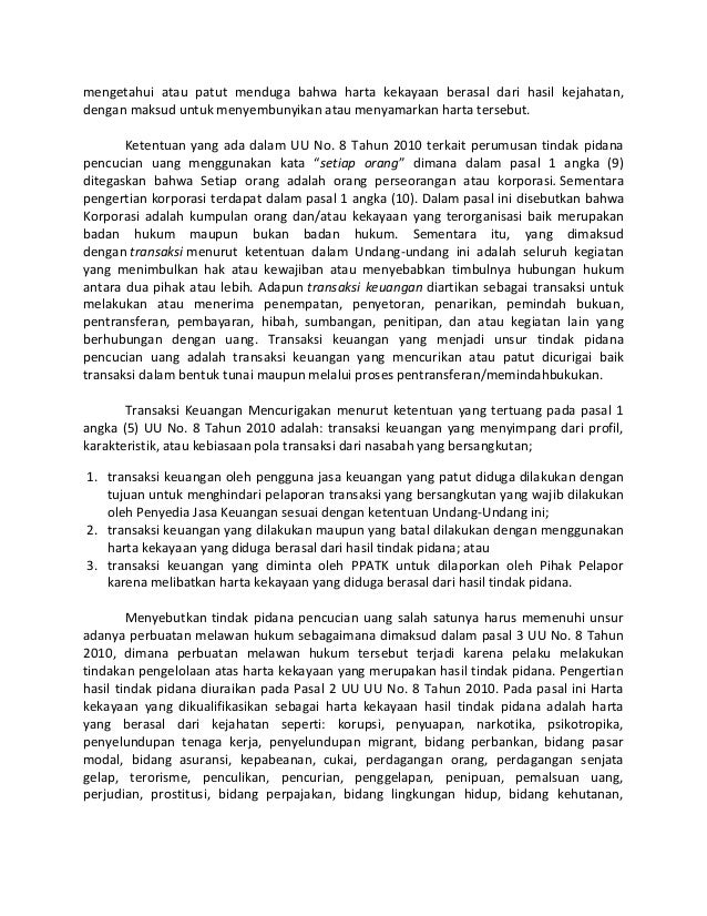 Makalah Hukum Perbankan Tentang Pencucian Uang Tips