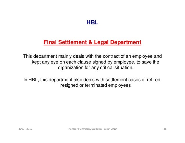 full and final settlement letters