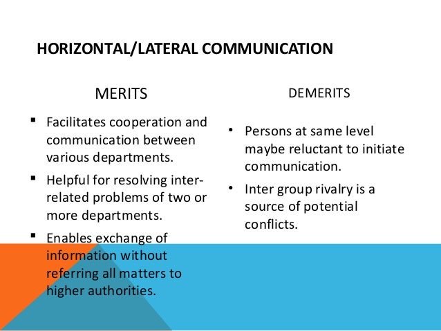 diagonal communication its advantages and disadvantages