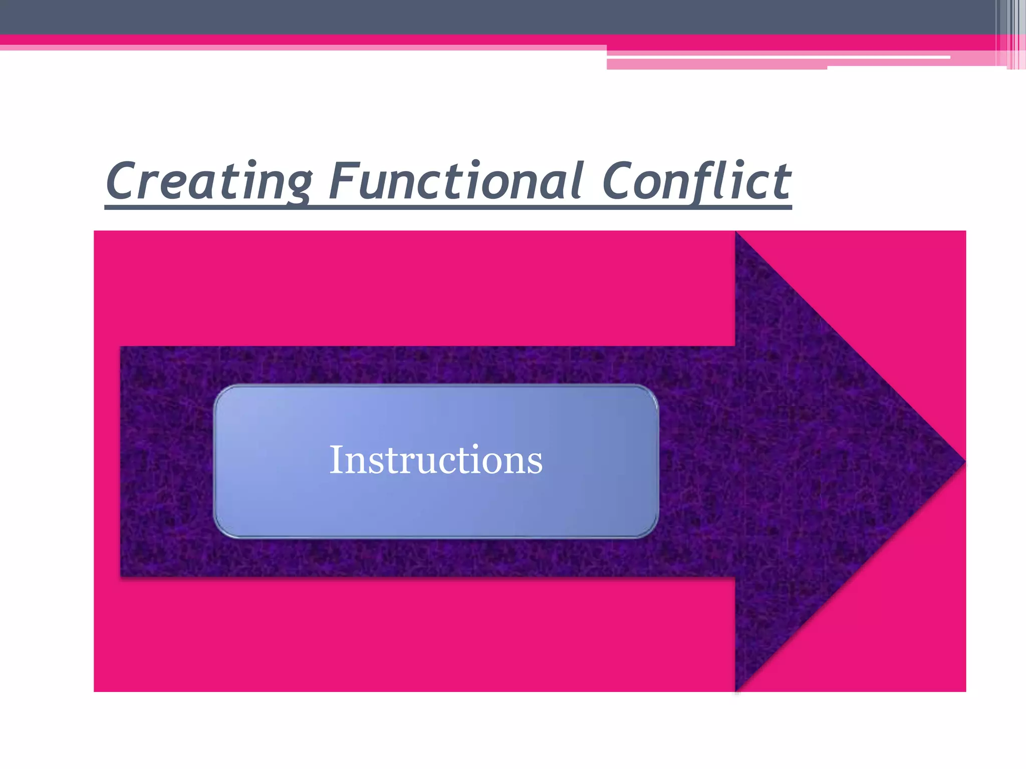 Creating Functional Conflict
Instructions
 