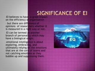 Emotionally intelligent organizations | PPTX