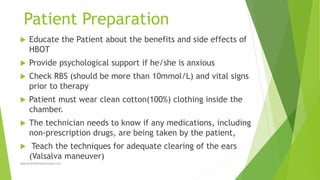 Hyperbaric oxygen therapy | PPTX