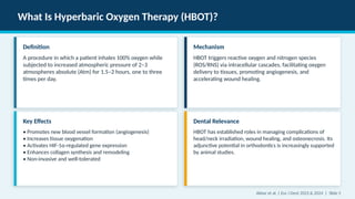 Hyperbaric Oxygen Therapy in Orthodontics: Evidence and Experimental ...