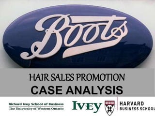 HAIR SALES PROMOTION
CASE ANALYSIS
 