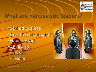 Skilled orators Creative strategists Have vision Ability to: attract Inspire  