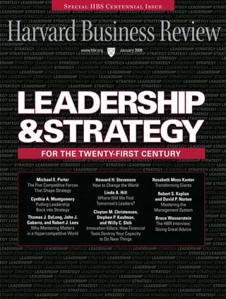 Hbr 2008 leadership &amp; estrategy for the twenty first century