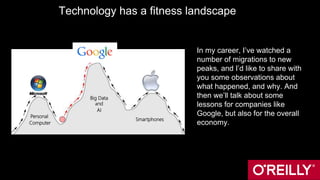 Technology has a fitness landscape
In my career, I’ve watched a
number of migrations to new
peaks, and I’d like to share w...
