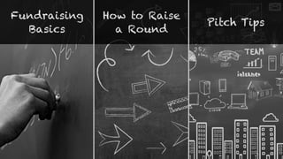 Fundraising
Basics
How to Raise
a Round
Pitch Tips
 