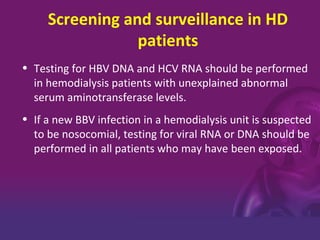 Prevention of Hepatitis B & C in Haemodialysis Patients | PPT