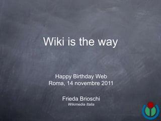 Wiki is the way