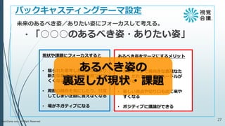 バックキャスティングによる戦略の作り方 実現したい未来から考える