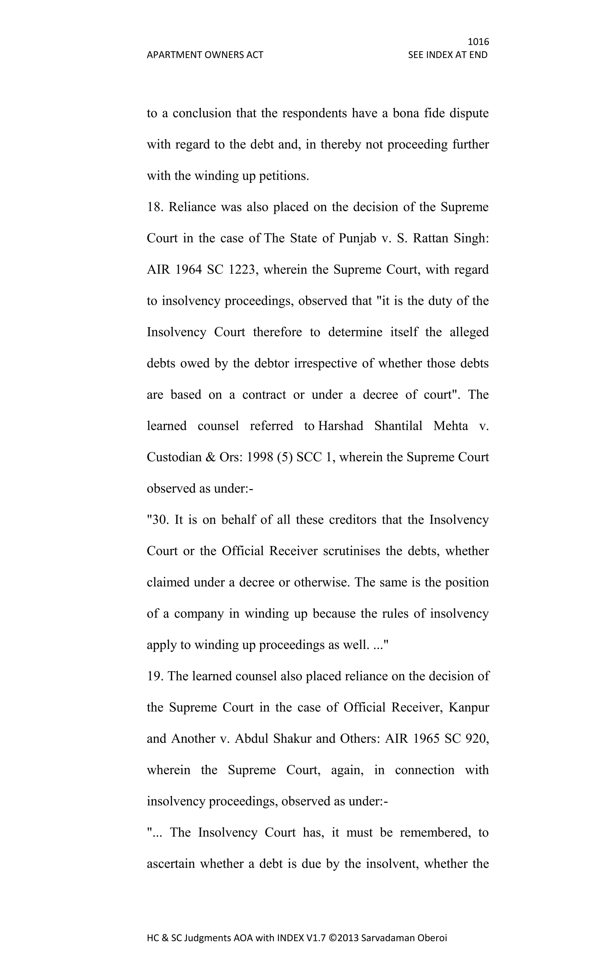 Hc & sc judgments aoa with index v1.7