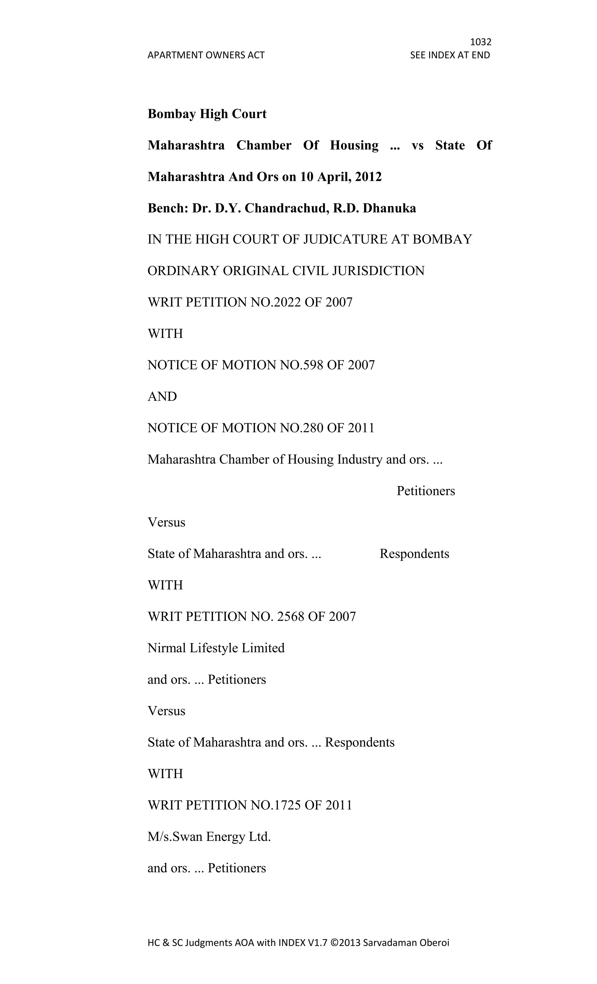 Hc & sc judgments aoa with index v1.7