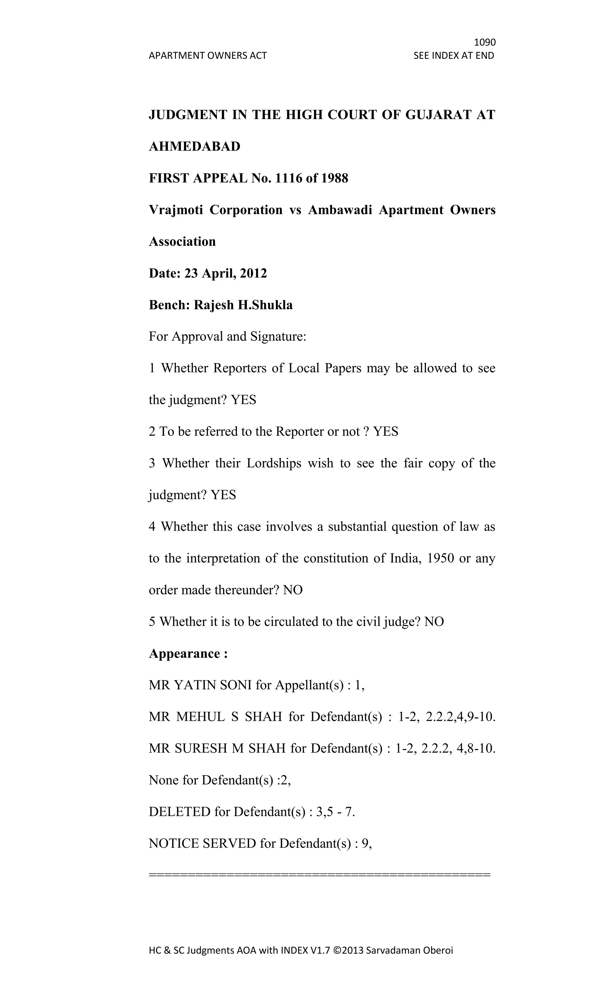 Hc & sc judgments aoa with index v1.7